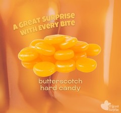 A Great Surprise Premium Butterscotch Hard Candy 4 Pound (Pack of 1), Yellow