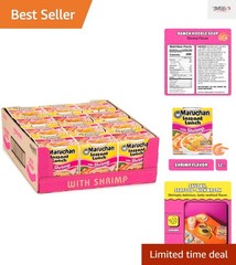 Convenient 2.25 oz Instant Ramen Shrimp Flavor – Perfect for College Snacks