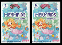 (2 Boxes) Mermaids Fruit Snacks Yumy Yumy by Bebeto 16 Pouches (BB: 07/01/2026)