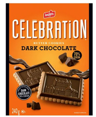 Celebration Butter Cookies with Dark Chocolate, 240g (3 Pack)