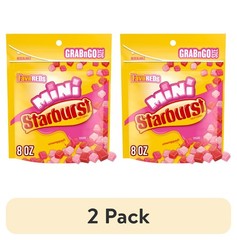 (2 pack) Favereds Minis Fruit Chewy Candy Grab N Go, 8 oz Bag