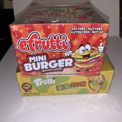 Burger & Fries Gumny Candy Efrutti Trolli Chewy Sweet Sugar Kids Party Fun Snack
