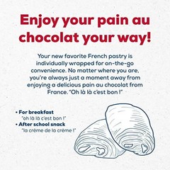 4-PK La Boulangere Pains Au Chocolat, Chocolate Croissants, Individually Wrapped