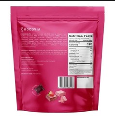 2 BAGS CHOCOVIA DUBAI STYLE PINK CHOCOLATE WITH STRAWBERRY & KADAIF, 44 OZ TOTAL