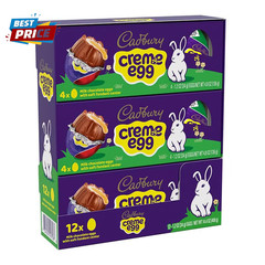 Creme Eggs, Milk Chocolate and Fondant, Easter Candy Eggs, Pack of 12