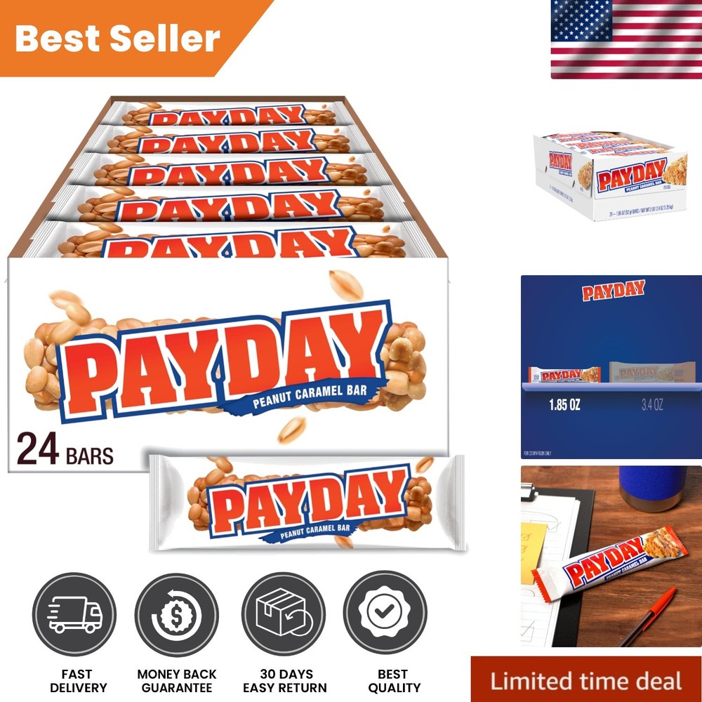 Bulk Pack of 1.85 Oz Peanut Caramel Candy Bars – 24 Count for Every Occasion!
