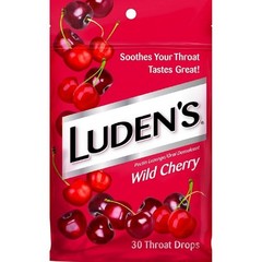 Luden’s Wild Cherry Throat Drops Deliciously Soothing 30 Drops