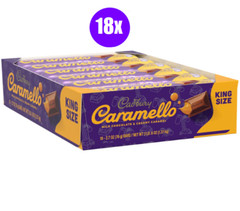 CARAMELLO Chocolate Caramel Candy Bar, King Size 2.7oz, (Pack of 18)