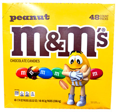 M&M’S Peanut Milk Chocolate Candy Singles Size 48 x 1.74 Oz EXP 10/2026