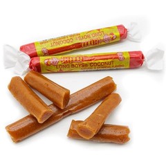 Long Boys Caramel Coconut Candy – Bulk Candy in Resealable Bag, Individual pack