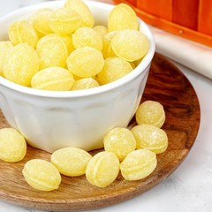 1 lb Claeys Sanded Lemon Flavor Drops Hard Sour Candy Old Fashioned Bulk Bag