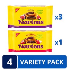 NEWTONS Soft Baked Fruit Bars Variety Pack, Real Fig and 4 Pack