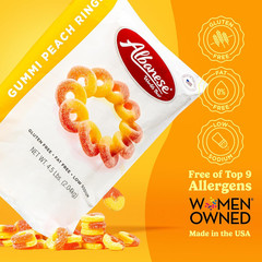 World’S Best Gummi Peach Rings | 4.5Lbs of Candy | Gluten Free, Fat Free, Soft a