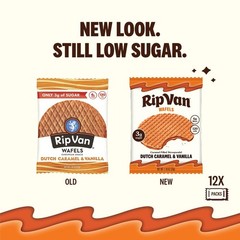 Rip Van Wafels Dutch Caramel 1.16 Ounce (Pack of 12), & Vanilla
