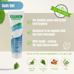 Patented All-Natural Gum Care System: Massager & Soft Gel for Long-Term Health