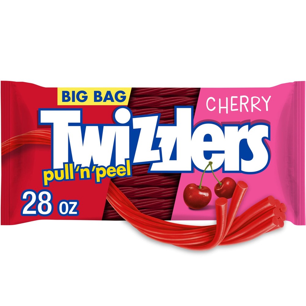 TWIZZLERS PULL ‘N’ PEEL Cherry Flavored Licorice 28 Ounce (Pack of 1), Red