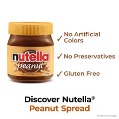 Nutella Hazelnut Spread with Cocoa – Creamy Breakfast Favorite, 13 oz Jar