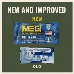 Energy Gum 100mg Caffeine Per Piece Arctic Mint 4 Pack 20 Count