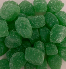 SPEARMINT LEAVES Jelly Chewy Sanded Gummy Gummi Mint Candy BULK- ONE Pound