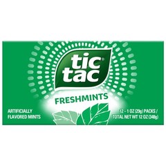 Tic Tac Freshmints 1 Ounce Pack of 12 Refreshing Gluten Free Breath Mints