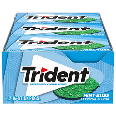 Mint Bliss Sugar-Free Chewing Gum, 12 Packs of 14 Pieces (168 Total Pieces)