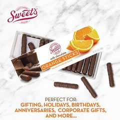 Gourmet Milk Chocolate Orange Jelly Sticks 10oz Gift Box 35 Pieces