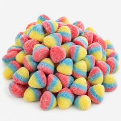 Rainbow Tropical Drops Sour Gummy Candy | 32 oz (2 LB) Gummies | Bulk Candy