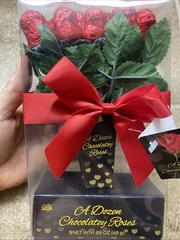 3 Dozen Belgian Milk Chocolate Roses in Gift Box Anniversary Love