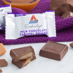 Atkins Endulge Treat, Milk Chocolate Caramel Squares, Keto Friendly, 15 Count