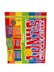 Tony’s Chocolonely Assorted Chocolate Candy Pieces, Belgian Milk & 4.44 oz