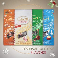 Lindt LINDOR White Chocolate Peppermint Truffles, White Chocolate Candy with Smo