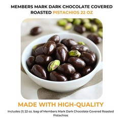 Members Mark Dark Chocolate Covered Roasted Pistachios 22 oz Free Shipping