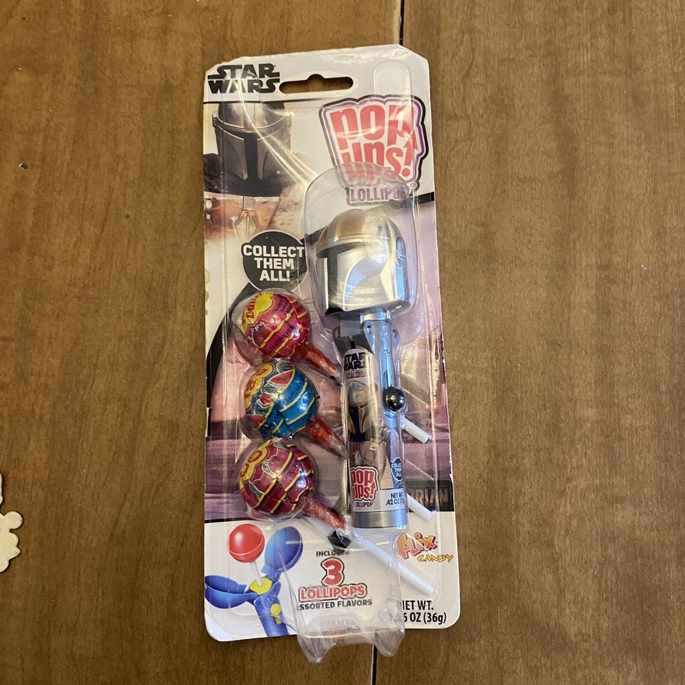 STAR WARS THE MANDALORIAN POP UPS! LOLLIPOP NEW! With 3 Chupa Chups Lollipops