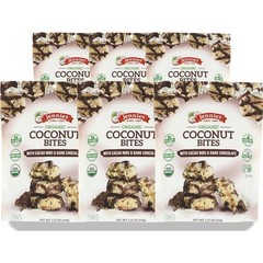 Organic Jennies Coconut Bites Dark Chocolate Cacao Nibs 5.25 Oz 6 Pack
