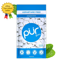 Aspartame Free Chewing Gum|100% Xylitol Natural Peppermint Flavored Gum55 Pieces