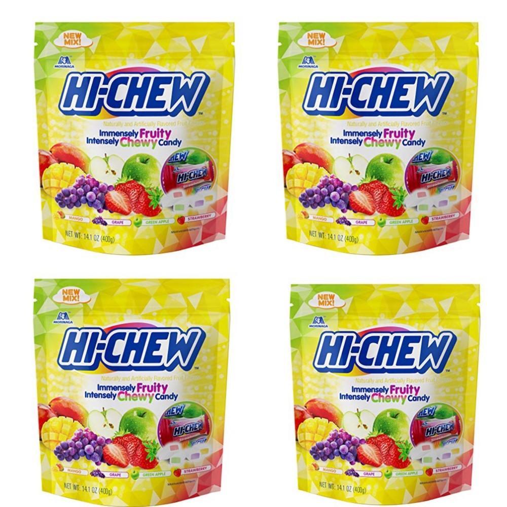 4 Packs Hi Chew Naturally and Artificially Fruit Chews Candy 14.1 oz Each Pack