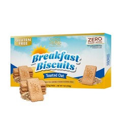 ChocZero Toasted Oat Breakfast Biscuits – No Added 9 Ounce (Pack of 1), brown