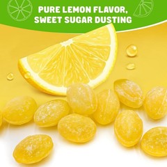 Claeys Sanded Lemon Drops Hard Candy 2LB |Lemon Flavored Candy | Christmas Sale!