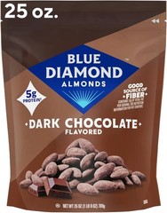 Oven Roasted Dark Chocolate Almonds, 25 oz Resealable Bag