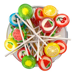 Lucky Boys Fruit Slices Candy Hard Candy Bulk 1 Lb Bag of Individually Wrapped S