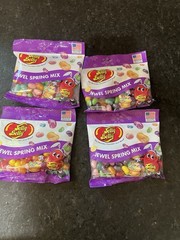 Lot of 4 – Jelly Belly Bean Jewel Spring Mix 3.5 Oz Weird & Wild Flavors Candy