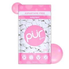 PUR Gum Aspartame Free Chewing Gum 100% Xylitol Natural,55 Pcs (Select Flavor)