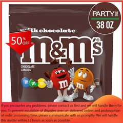 M&M’s Party Size Milk Chocolate Candy – 38oz