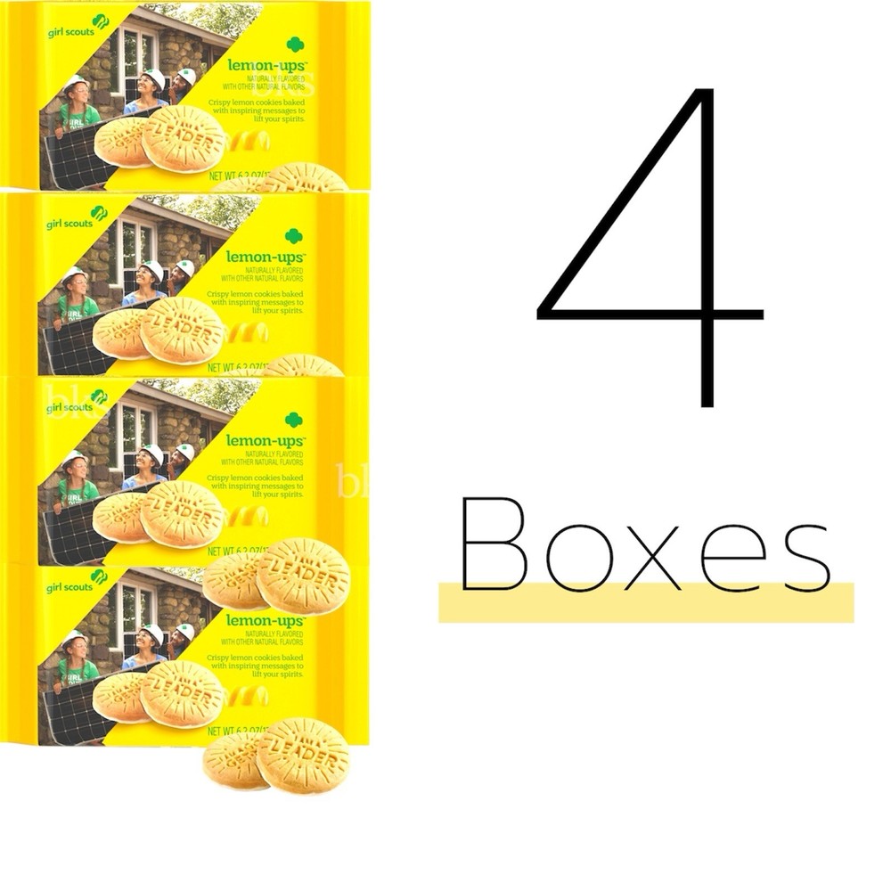 4 Boxes Girl Scouts Cookies Lemonups Lemon Snacks Fresh Inspiring Messages Lot
