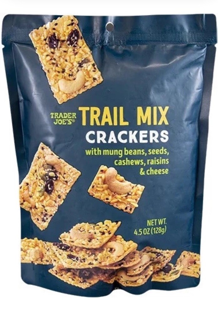 (6 PACKS) Trader Joe’s Trail Mix Crackers 4.5 oz Each Pack with Mung Beans Seeds