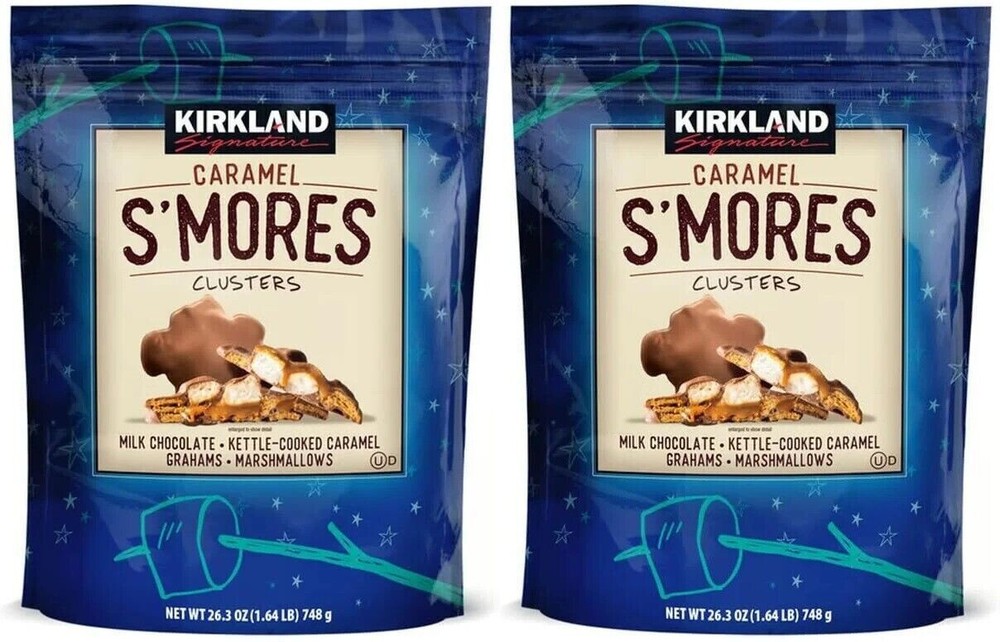 2 Pack Kirkland Signature Caramel S’mores Clusters, 26.3 oz Each