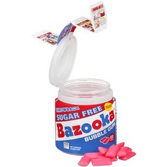 Bazooka Sugar Free Bubble Gum – 60 Count To Go Cup (Pack of 6) Pink Chewing Gum