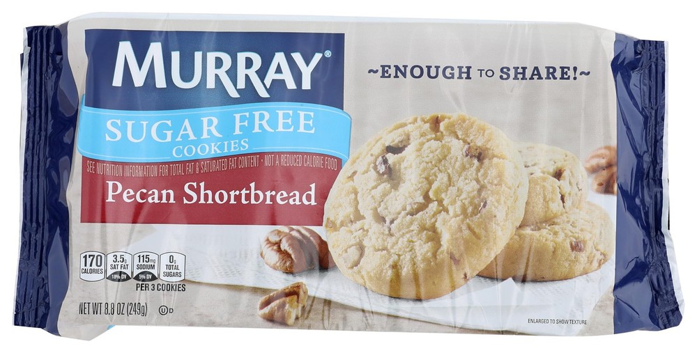 Murray Cookies, Sugar Free, Pecan Shortbread 8.8 Ounce (Pack of 1), brown