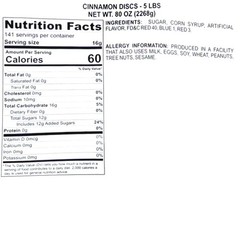 Cinnamon Discs Hard Candy Bulk Bag