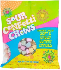 Trader Joe’s 5.29 oz. SOUR CONFETTI CHEWS Soft & Chewy Gummy Candies *BB 3/2027*